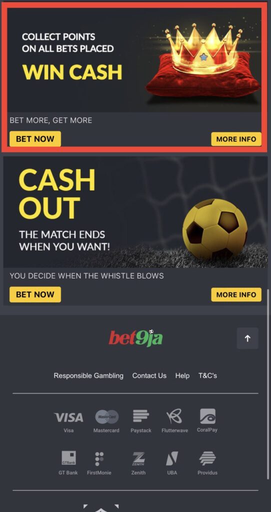 Bet9ja points promotion