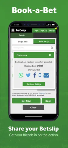 Betway book a bet