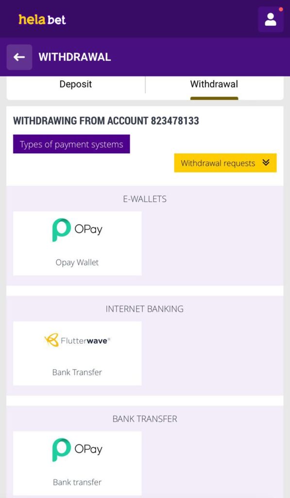 Helabet Withdrawal Payment Systems