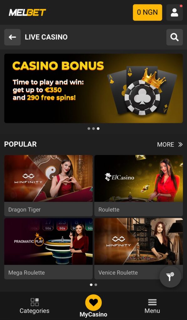 Melbet Live Casino